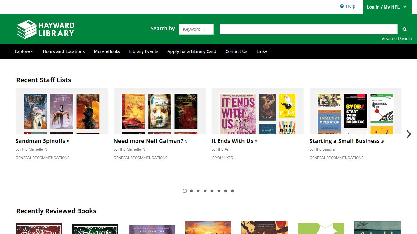 Recent Activity | Hayward Public Library | BiblioCommons